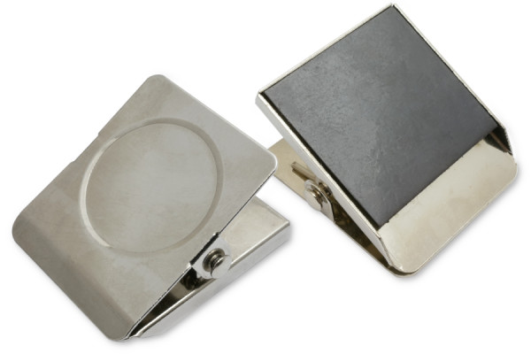 Magnetische Brief- und Papierklemmer, 45 mm breit, vernickelt