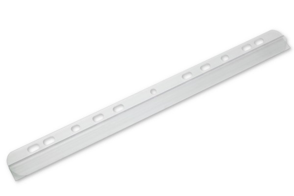 Klemmschienen mit Abheftfahne, 3-4 mm Fassung, transparent