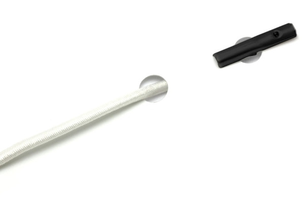 Gummischnüre mit Automatensplinte, weiss
