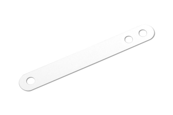 Kunststoffdeckleisten, 95 x 12 mm, 70+80 mm Lochung, weiss