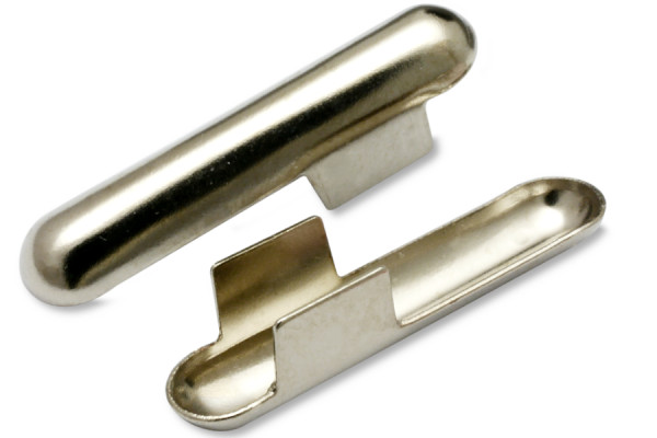 Metallsplinte (T-Form) für Kordel, Öffnung 5,0 mm, vernickelt
