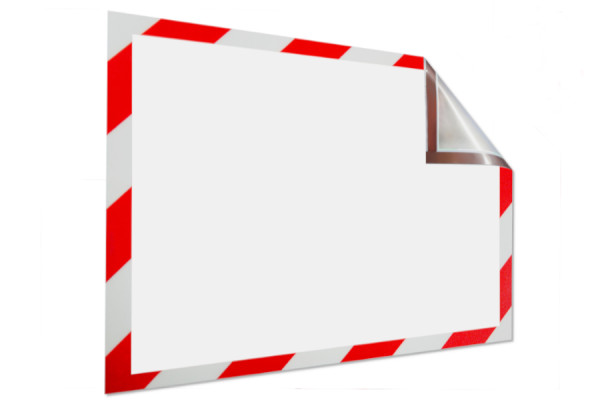 Magnetischer Inforahmen für DIN A4, 229 x 315 mm, rot-weiss