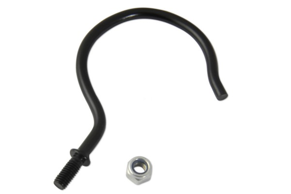 Kollektionshaken aus Metall, 78 mm, mit Gewinde, schwarz