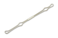 Drahtniederhalter,<br> schmaler Einschub,<br> 150 mm, vernickelt