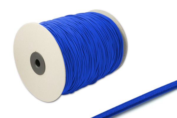 Gummischnur, 2,2 mm Ø, auf 500 m Rolle, mittelblau