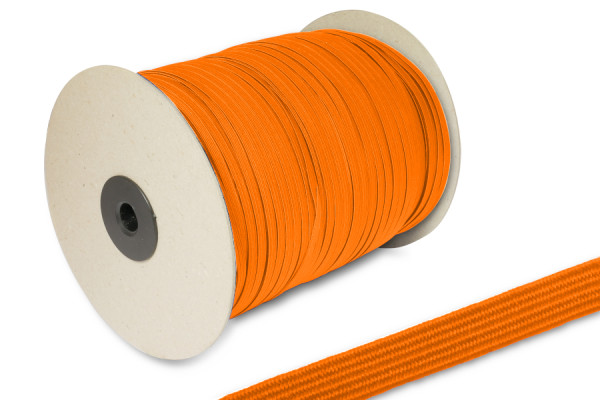 Flachgummi, auf 500 m Rolle, orange
