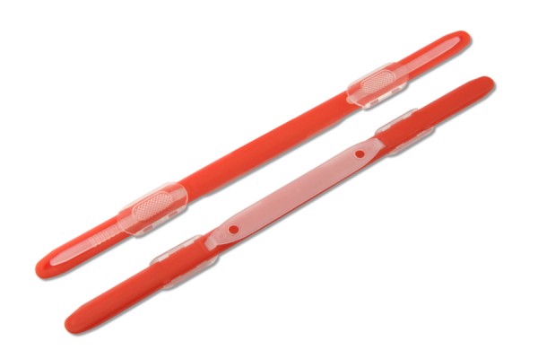 Heftverschlüsse aus Kunststoff, rot