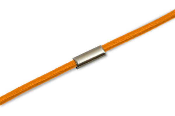 Gummischnüre zum Ring montiert, orange