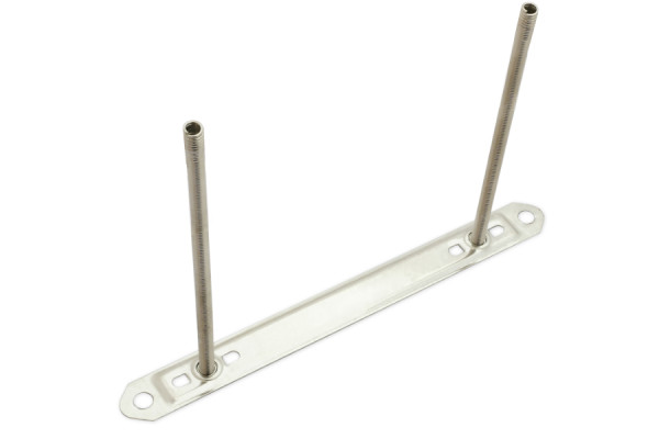 Spiralfedern ohne Wulst, 100 mm auf Einnietplatte, 124 x 12 mm