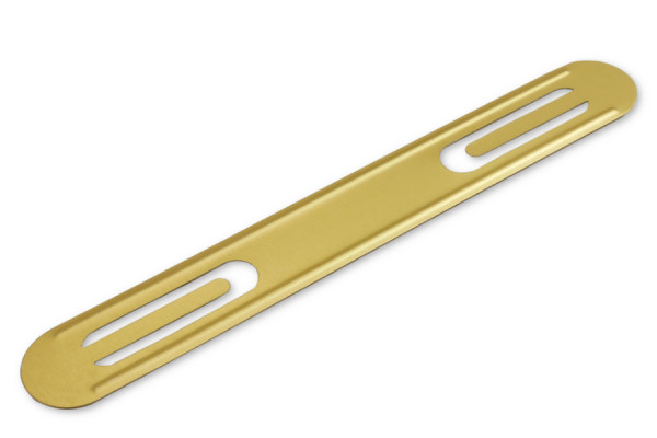 Metallheftstreifen GENIUS, 104 x 14 mm, goldlackiert