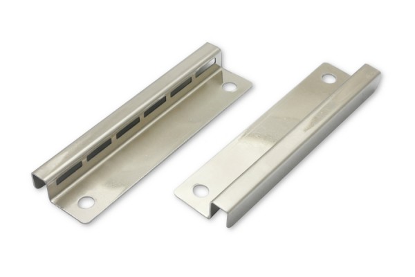 Endbleche für Stabmechaniken, 75 mm, vernickelt