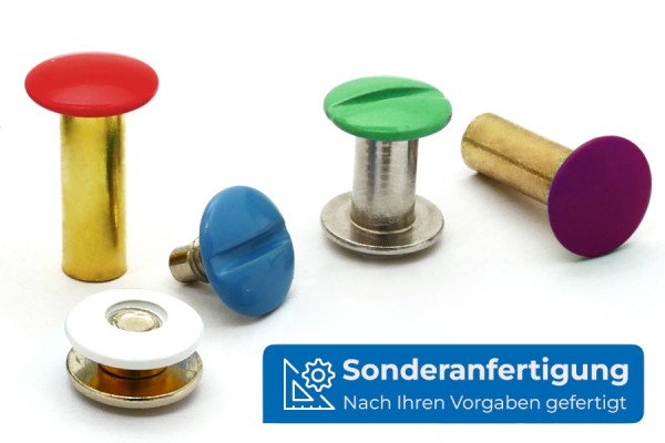 Buchschrauben, farbig nach RAL pulverbeschichtet