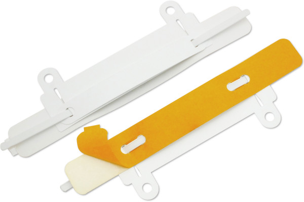 SK-Heftmechaniken, mit Abheftvorrichung, ummantelte Zunge, 150 x 20 mm, weiss