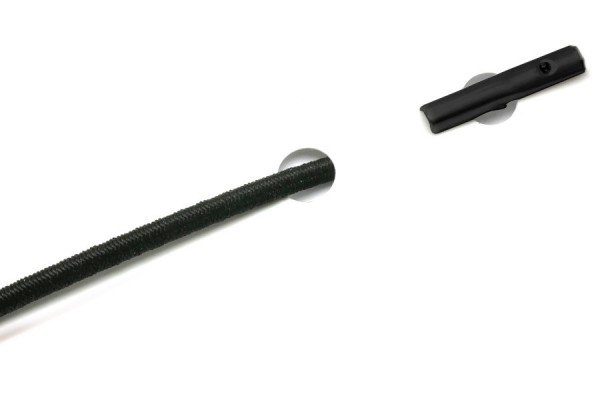 Gummischnüre mit Automatensplinte, schwarz