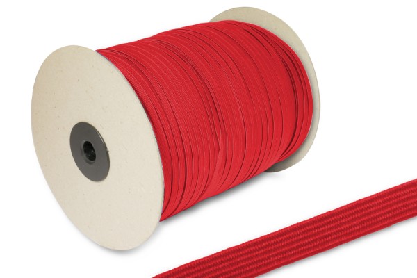 Flachgummi, auf 500 m Rolle, rot