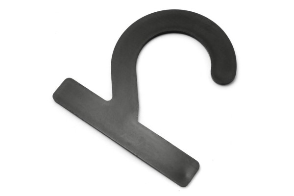 Kollektionshaken aus Kunststoff, 72 x 72 x 2 mm, schwarz