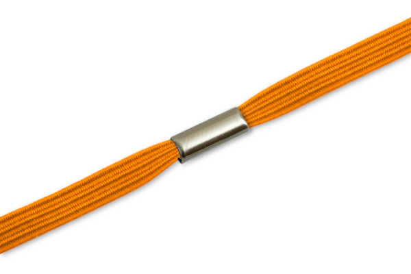 Gummiband zum Ring montiert, orange