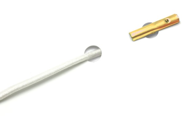 Gummischnüre mit Automatensplinte, weiss