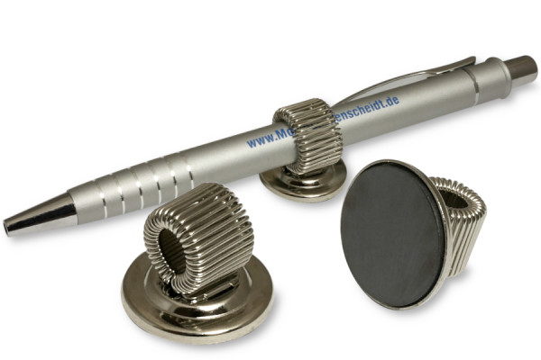 Magnetische Stifthalter aus Metall, vernickelt