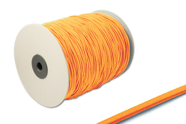 Gummischnur, 2,2 mm Ø, auf 500 m Rolle, orange