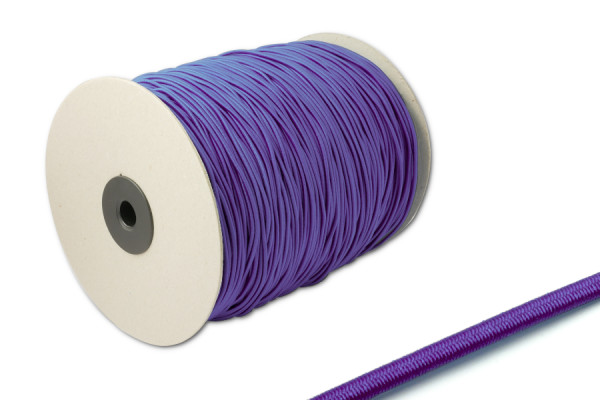 Gummischnur, 2,2 mm Ø, auf 500 m Rolle, lila