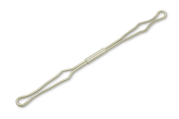 Drahtniederhalter, breiter Einschub, 150 mm, vernickelt