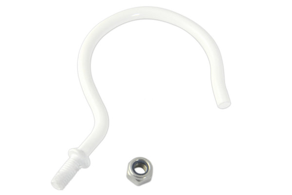 Kollektionshaken aus Metall, 78 mm, mit Gewinde, weiss