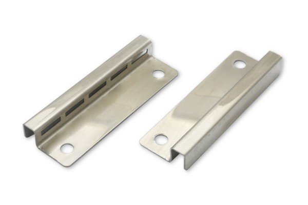 Endbleche für Stabmechaniken, 60 mm, vernickelt
