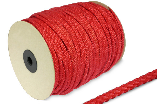 PP-Kordel, 5 mm Ø, auf 100 m Rolle, rot