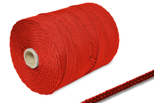 PP-Kordel, 2 mm Ø auf 500 m Rolle, rot