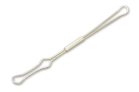 Drahtniederhalter,<br> für 80 mm Ringabstand,<br> 110 mm, vernickelt