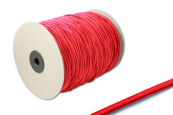 Gummischnur, 2,2 mm Ø, auf 500 m Rolle, rot