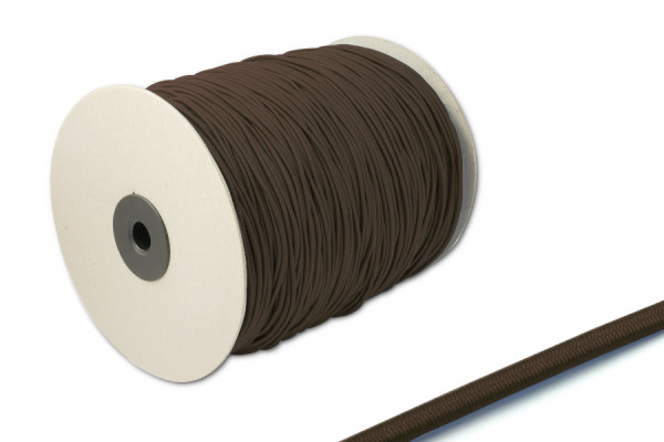 Gummischnur, 2,2 mm Ø, auf 500 m Rolle, braun
