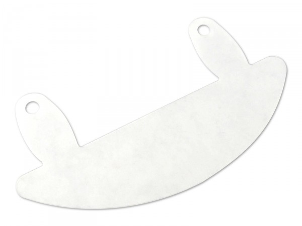 Abheftvorrichtung, halbrund, transparent, 122 mm